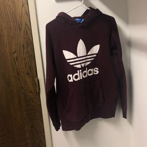 Soft Men’s Medium Maroon Adidas Hoodie